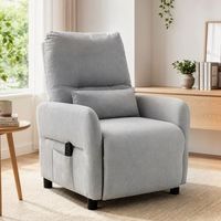 sillon de masaje reclinable de tejido rizo homcom 77x87x100 cm gris
