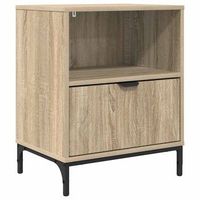 mesita de noche  armario de noche  mesa de noche con cajon roble sonoma 49 x 36 x 61 cm
