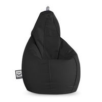 puff pera polipiel  negro happers xxl