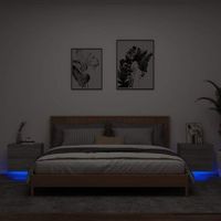 mesitas de noche de pared - dormitorio - madera de ingenieria - gris sonoma 50x39x41cm