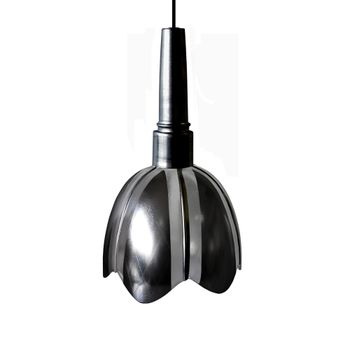 Lampara de suspension vidrio negro D18 cm