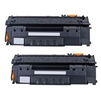 Compatible Multipack HP LaserJet P2015dtn Printer Toner Cartridges (2 Pack) -Q7553A