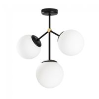 plafon de techo mulen negro 3 luces
