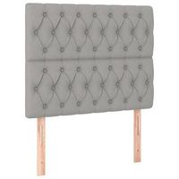 cabecero accesorio para dormir mueble de dormitorio acolchado 2 piezas 90 x 7 x 7888 cm tela gris claro tdl0206394