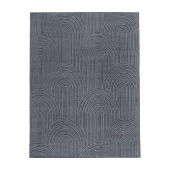 Alfombra de piel Lelystar antracita 80x150 cm