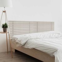 dhome cabecero de madera reciclada dm para camas de 160 estilo palet japones dual dividido en 2 piezas cama palet herrajes incluidos 160cm dual espigas beige