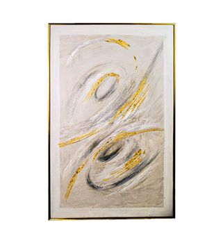 Cuadro al óleo de madera multicolor, 80x120 cm
