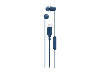 Auriculares de botón - Sony IER‑EX15C, con Micrófono, USB-C, iPhone/Android/Portátil/PC, Ligero, Graves potentes, Ideal para viajar/uso diario, Azul