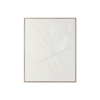 Cuadro Lienzo Ps 120x5x150 Abstracto 3d Blanco