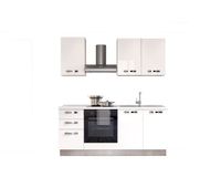 cocina con electrodomesticos gilda ice 195cm derecha blanco brillo