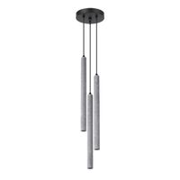lampara colgante vacu 3 luces  cemento