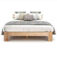cama doble de 140x200cm-somier de laminas-madera-natural