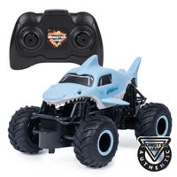spin master - monster jam - coche teledirigido megalodon - coche rc monster jam megalodon a escala 124 - 24ghz hasta 76m - 6044952 - juguetes ninos 4 anos