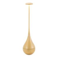 zafferano dondolina - lampara de mesa led recargable ip65 inalambrica con regulador tactil - diseno italiano color dorado