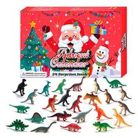 calendario de adviento con figuritas de regalo para decorar 24 figuras de dinosaurios diferentes 37x35x23 cm color multicolor