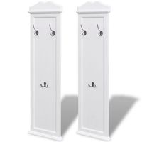 percheros 2 unidades blancos vidaxl