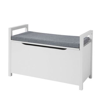 Banco zapatero para guardar mdf blanco