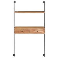 mesa de escritorio   escritorio de despacho  escritorio de pared de madera maciza de acacia 90x40x170 cm