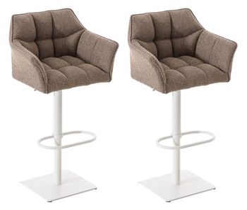 Set de 2 taburetes damaso en tela 64x45x88 cm