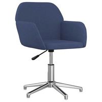 silla de oficina giratoria de tela azul vidaxl