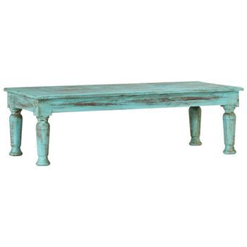 Mesa De Centro De Madera Maciza Reciclada 110x50x34 Cm Vidaxl