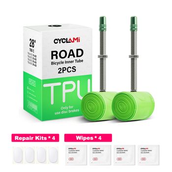 CYCLAMI tubo interno de TPU para bicicleta de carretera, Material de Metal francés, con válvula Presta, 700C, 700x18 32, Material de TPU, ultraligero