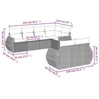 conjunto de sillones de jardin incluye cojines conjunto de 7 piezas