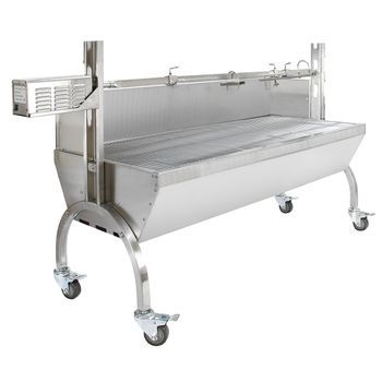Asador Giratorio 90kg De Carne Para Barbacoa Altura Espetón Regulable