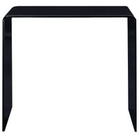 mesa de centro 50x50x45 cm vidrio de seguridad templado - negro