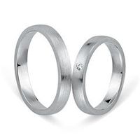 alianzas 8 quilates oro blanco con diamante
