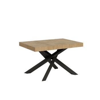 Mesa Extensible 90x140/244 Cm Volantis Roble Natural Estructura Antracita