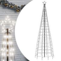arbol de navidad led con estacas 570 leds blanco frio 300 cm vidaxl