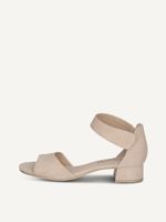 caprice heeled sandal beige made of leather with block heel size 375