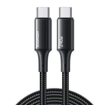 CABO Tipo C a Tipo C MENSAJE ES-X45 5A 240W PD3.1 Carga Rápida Transmisión de Datos Núcleo de Cobre Línea 1M/2M Larga pa