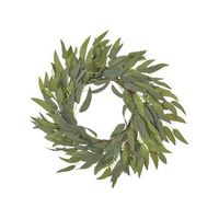 corona decorativa de artificial para puerta o 65 cm hecha a mano verde gamrun