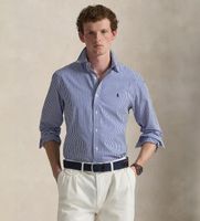 polo ralph lauren para hombre 710928254008 camisa slim fit de popelina elastica azul xxl casual algodon clasico manga larga