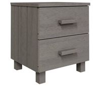 vidaxl mesita de noche hamar pino macizo gris claro 40x35x445 cm