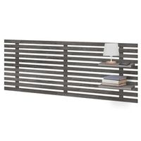 dhome cabecero con estantes de madera reciclada dm colgante pared estilo palet japones 135x46cm cama vintage nordico 135cm ceniza madera