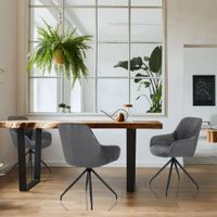 silla de tela  gris
