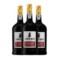 sandeman porto vino generoso fine ruby porto 1 l 195 vol pack de 3 unidades