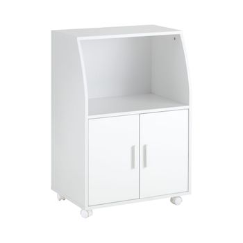 Aparador auxiliar de cocina aglomerado blanco