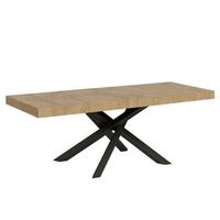 mesa extensible 200304x90 cm volantis premium patas roble natural antracita