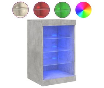 Vidaxl aparador con luces led gris hormigón 41x37x67 cm
