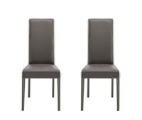 pack de 2 sillas de comedor verona color chocolate