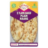 pataks plain naan bread 2 pack