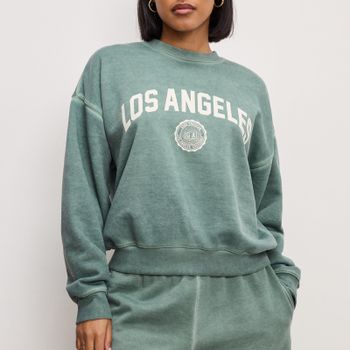 Good American Los Angeles Cotton-Blend Fleece Sweatshirt - S