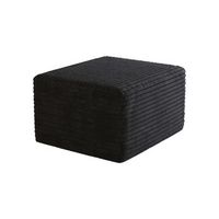 sofa modular negro de pana otomana negra para salon con espuma 65x60x38 cm