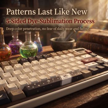 Nuevas teclas PBT de 120 teclas, juego de teclas PBT con perfil Cherry, sublimación de tinta en 5 lados, antideslumbrantes, compatibles con teclados 61-108