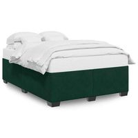 cama de matrimonio  cama de adulto  estructura cama sin colchon terciopelo verde oscuro 140x190 cm