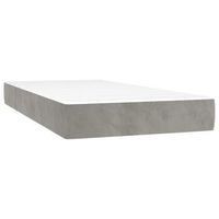 colchon individual  colchon de cama  colchon de muelles ensacados terciopelo gris claro 100x200x20cm